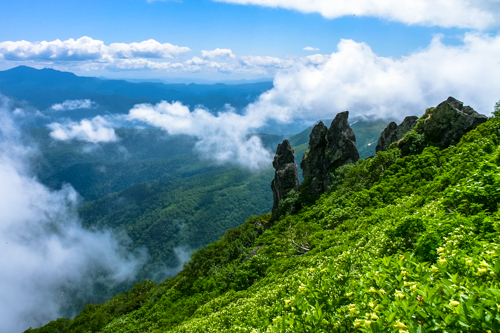 黒岳登山道からマネキ岩